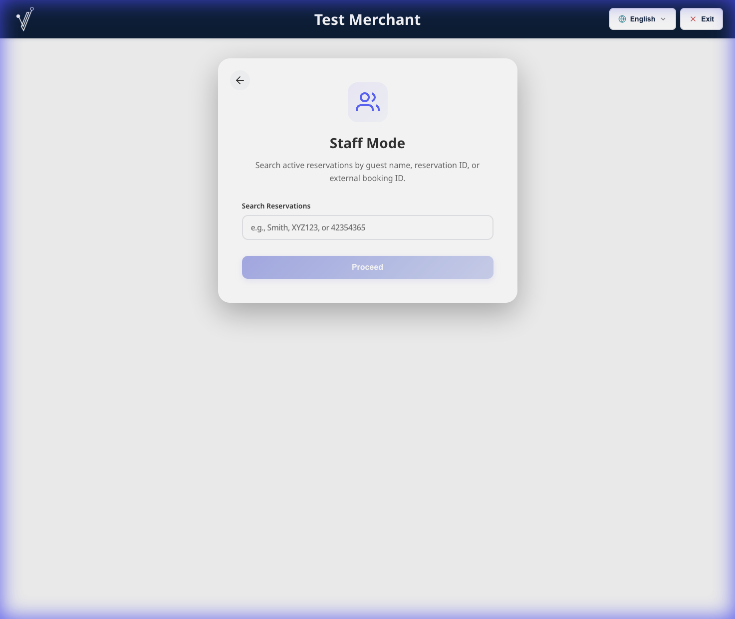 Assisted Check-In Staff Lookup